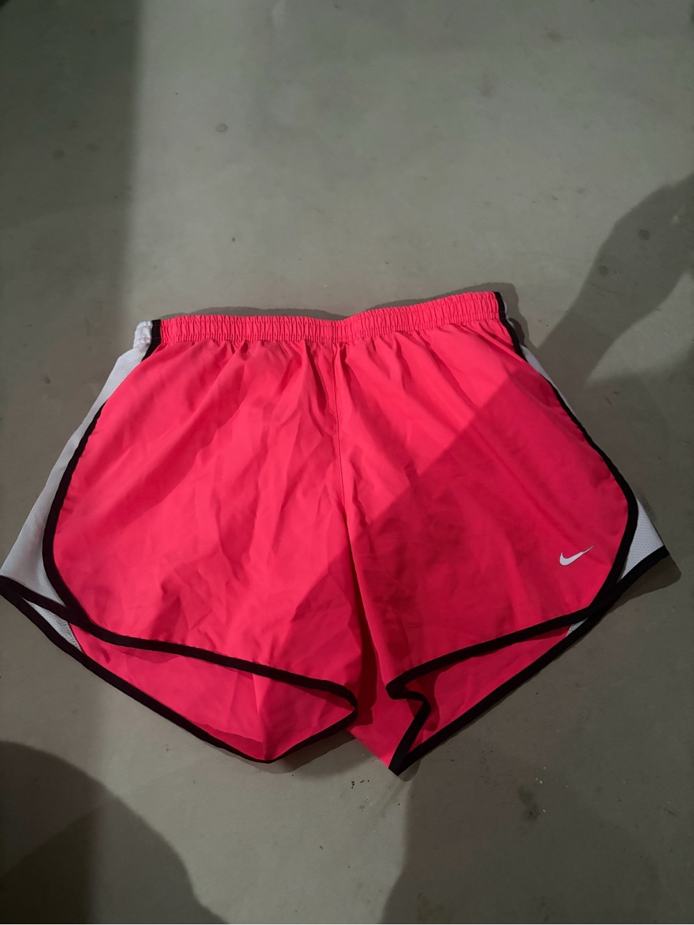 Nike Women's Neon Pink Athletic Shorts with Black Trim